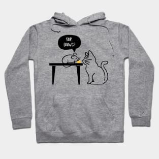 Cat and Mouse Humor Hoodie